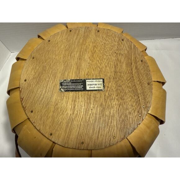 Farmhouse Autumn Wood Basket Leather Handles, Fall, Apple Container Organization - Picture 7 of 11